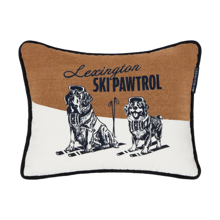 Skipawtrol dekorationskudde - Beige-white-navy, 40x30 cm - Lexington