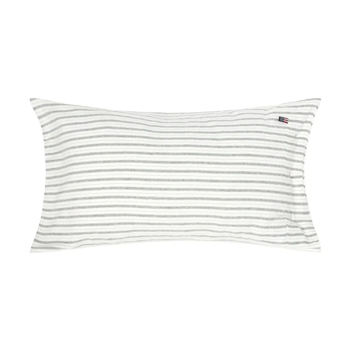 Stripe cotton flannel örngott - White-green-beige, 50x90 cm - Lexington