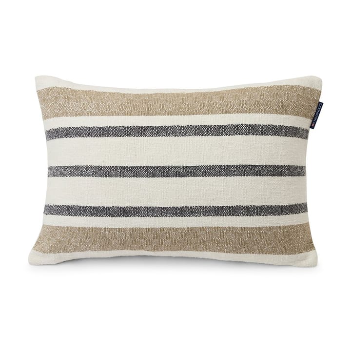 Striped bomullskudde 40x60, Beige/Gray Lexington