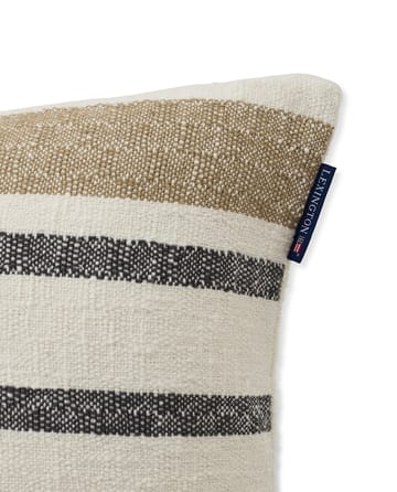 Striped bomullskudde 40x60 - Beige/Gray - Lexington
