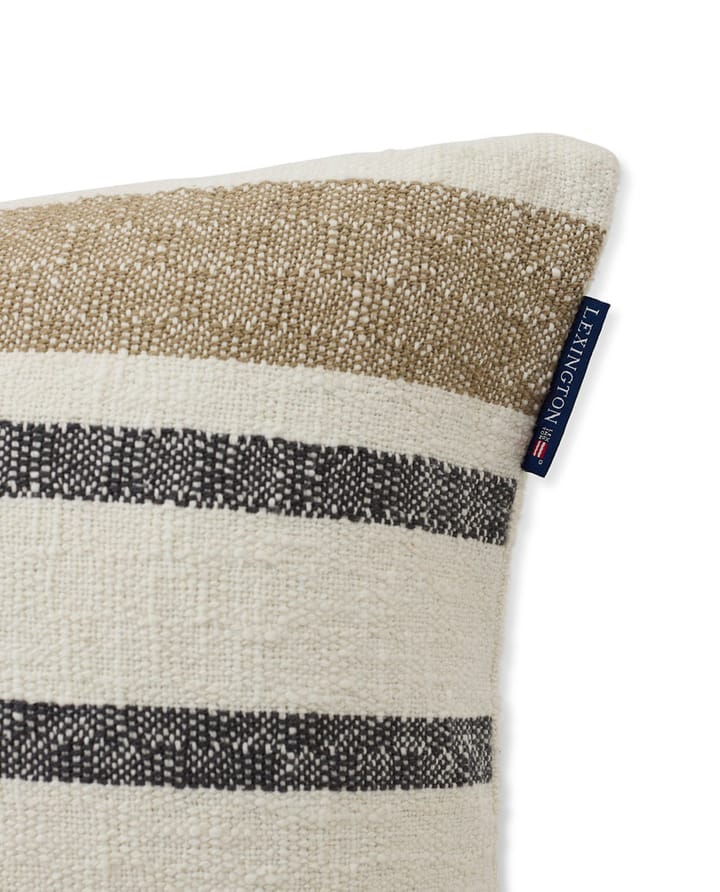 Striped bomullskudde 40x60, Beige/Gray Lexington