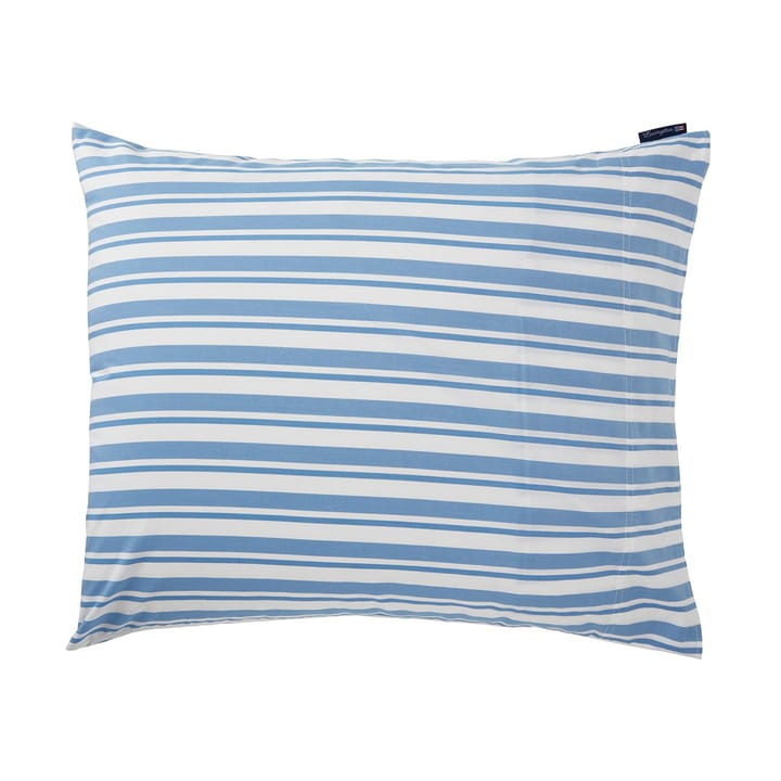 Striped Cotton Poplin örngott 50x60 cm - White-Blue - Lexington