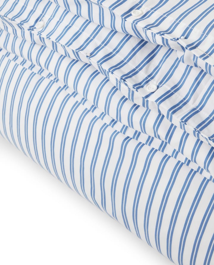 Striped Cotton Poplin påslakan 150x210 cm - Blå - Lexington