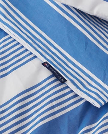 Striped Cotton Sateen bäddset 150x210 cm - Blå-vit - Lexington
