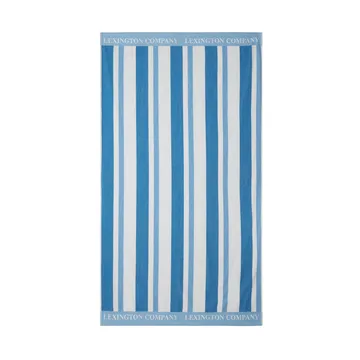 Striped Cotton Terry strandhandduk 100x180 cm - Blue - Lexington