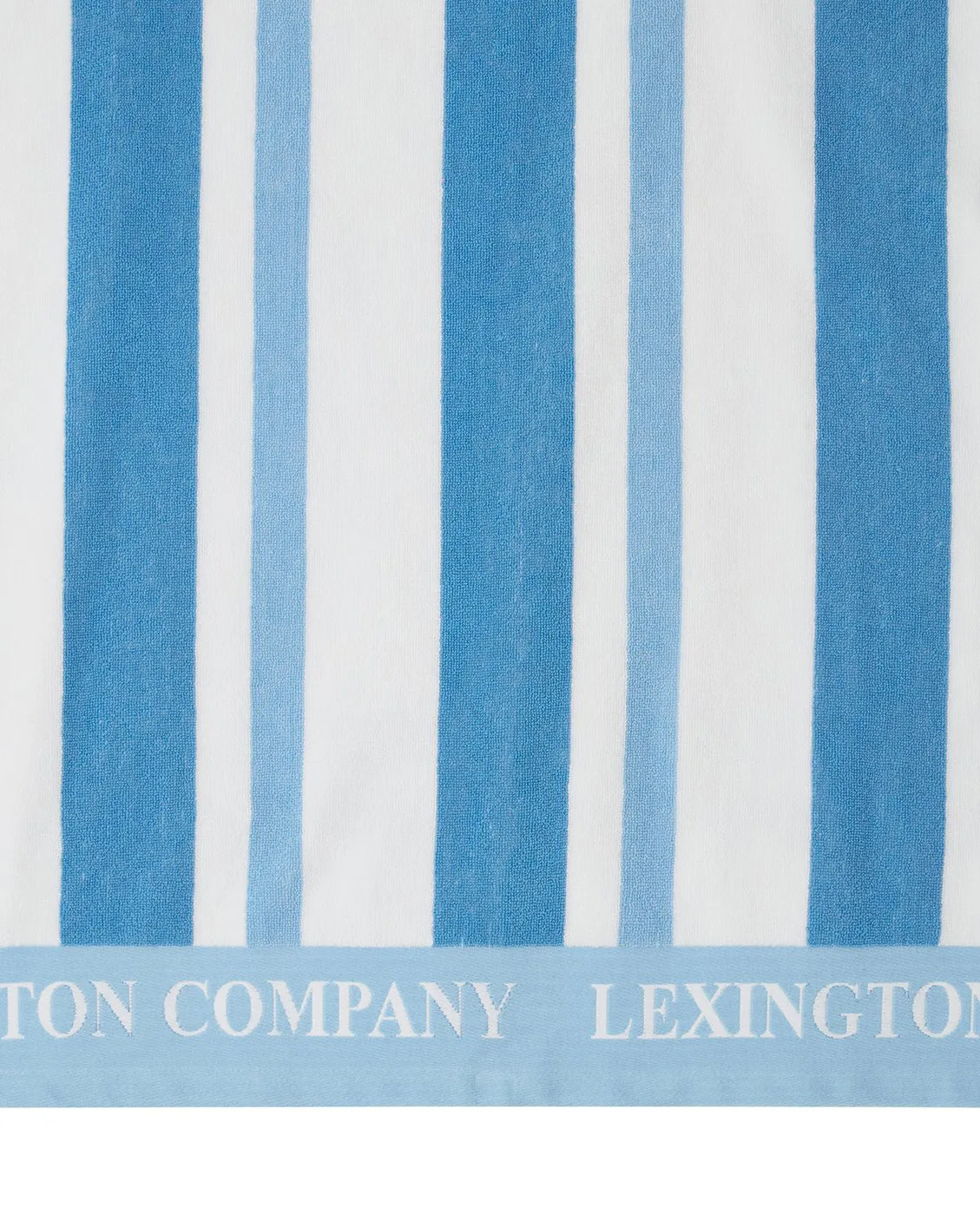 Striped Cotton Terry strandhandduk 100x180 cm, Blue Lexington