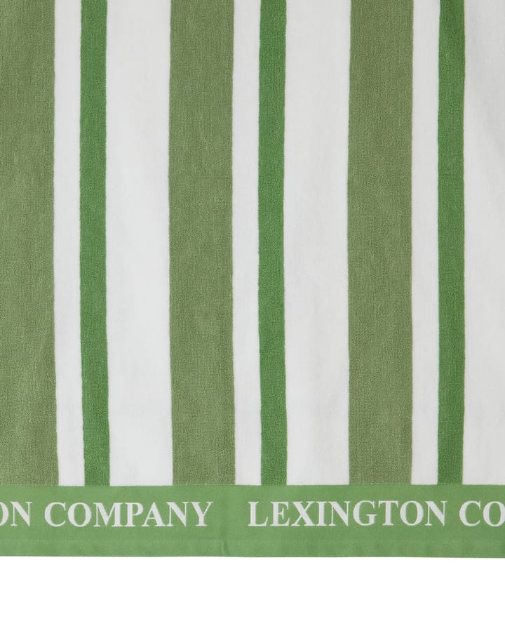 Striped Cotton Terry strandhandduk 100x180 cm - Green - Lexington