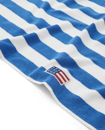 Striped Family strandhandduk 200x180 cm - Blå-vit - Lexington