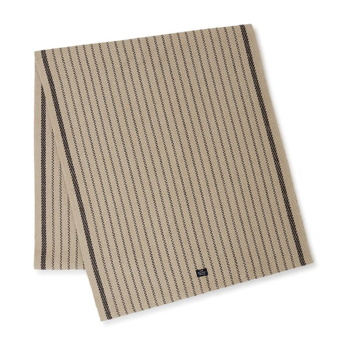 Striped Jute Cotton bordslöpare 50x250 cm - Beige-dark gray - Lexington