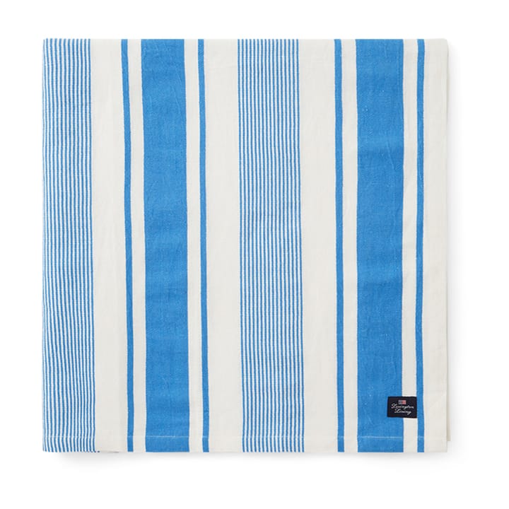 Striped Linen Cotton duk 150x250 cm, Blå-vit Lexington