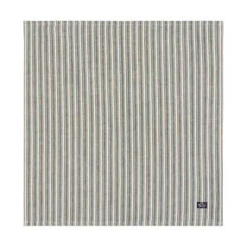 Striped linneservetter - Green-light beige, 50x50 cm - Lexington