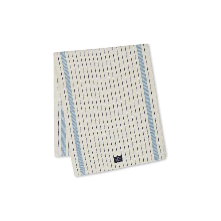 Striped löpare 250x50 cm - Naturvit-blå - Lexington