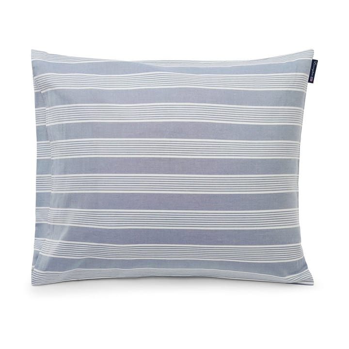 Striped Lyocell Cotton örngott 50x60 cm - Blue-white - Lexington