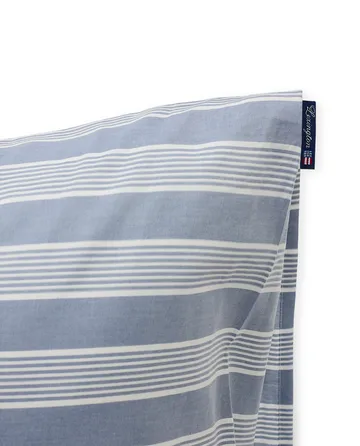 Striped Lyocell Cotton örngott 50x60 cm - Blue-white - Lexington