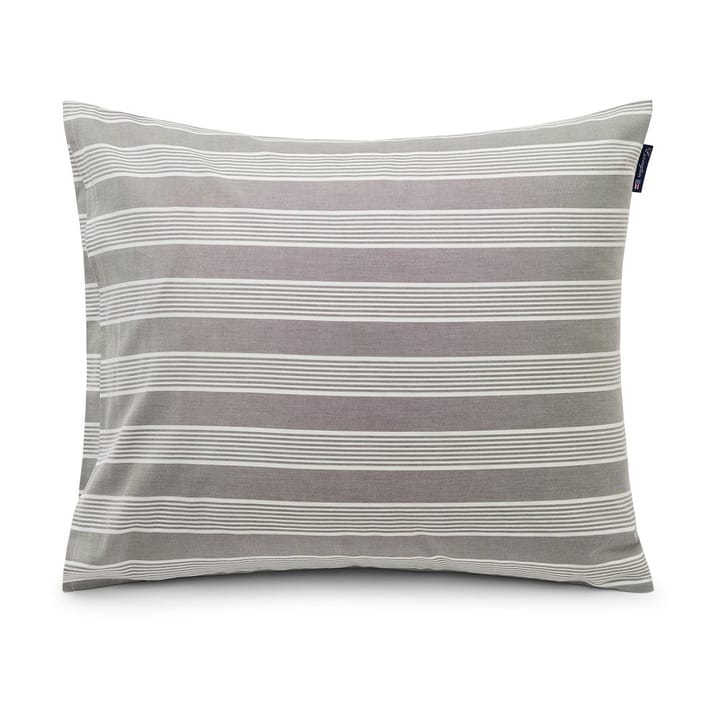 Striped Lyocell Cotton örngott 50x60 cm, Gray-white Lexington