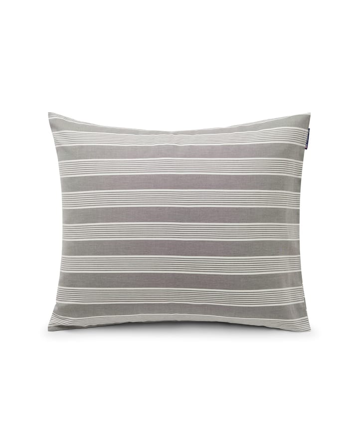 Striped Lyocell Cotton örngott 50x60 cm, Gray-white Lexington