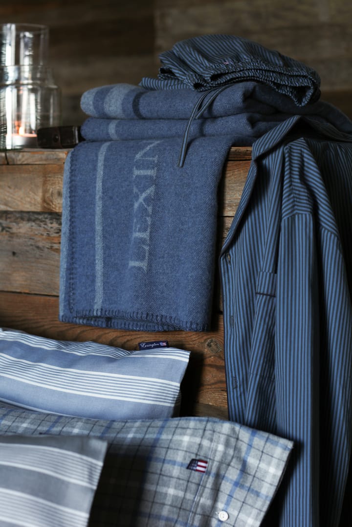 Striped Lyocell Cotton örngott 50x60 cm, Gray-white Lexington