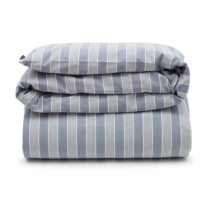 Striped Lyocell Cotton påslakan 150x210 cm - Blue-white - Lexington