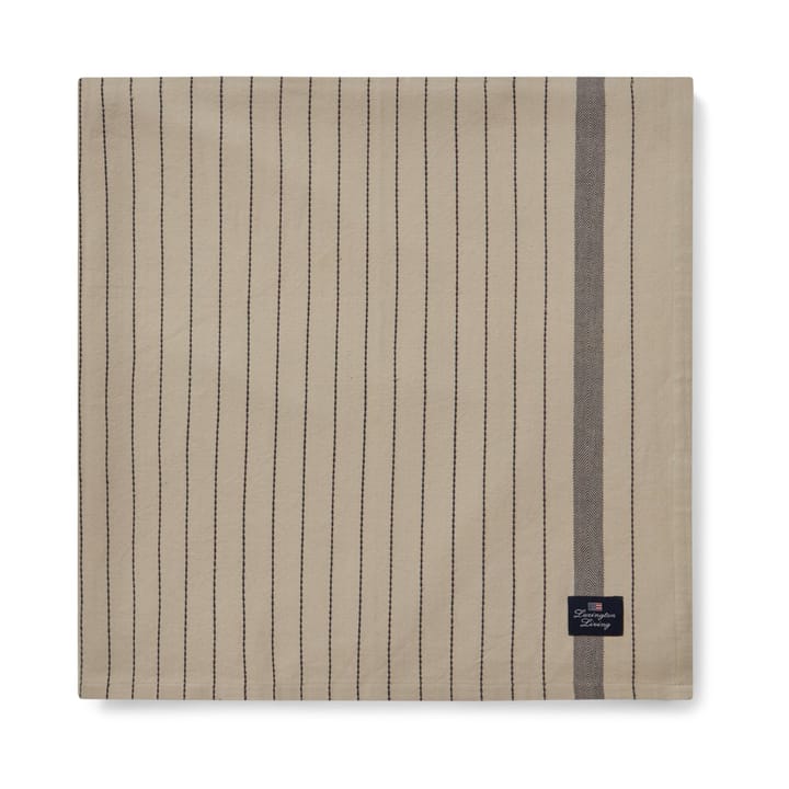 Striped Organic Cotton bordsduk 150x250 cm - Beige-dark gray - Lexington