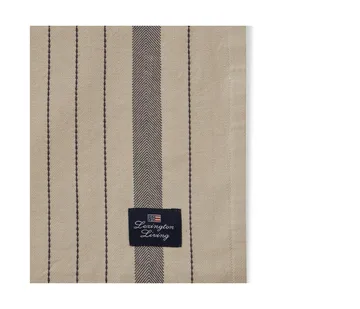 Striped Organic Cotton bordsduk 150x350 cm - Beige-dark gray - Lexington