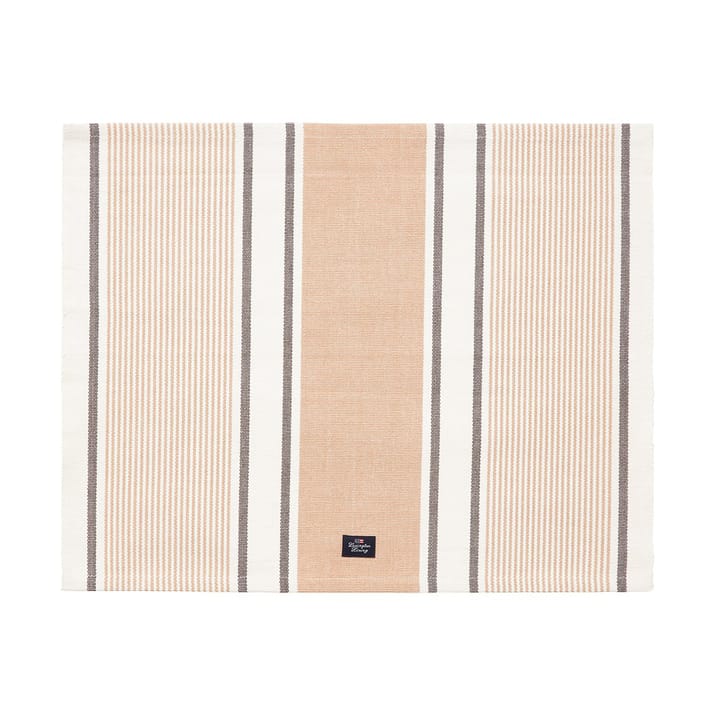 Striped Organic Cotton bordstablett 40x50 cm - Beige - Lexington