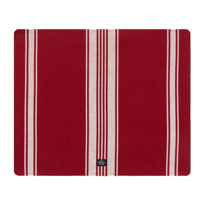 Striped Organic Cotton Rib bordstablett 40x50 cm - Red-white - Lexington