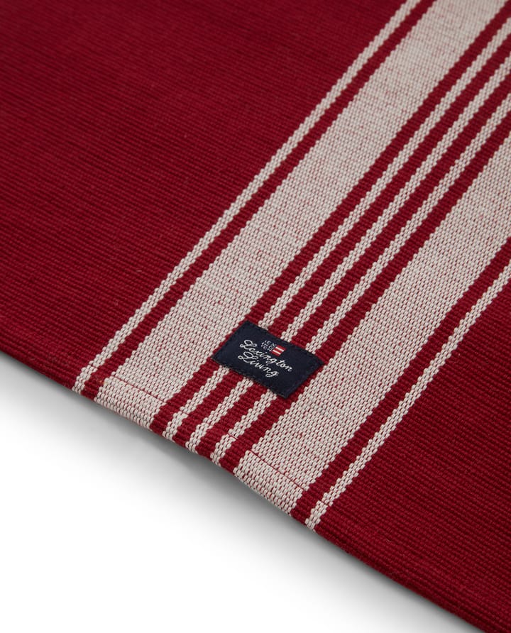 Striped Organic Cotton Rib bordstablett 40x50 cm - Red-white - Lexington