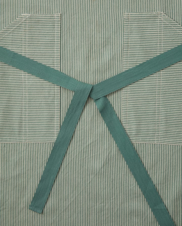 Striped Oxford förkläde, Grön-vit Lexington