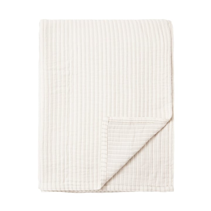 Striped Reversable Oraginc Cotton överkast 260x240 cm - Off white - Lexington