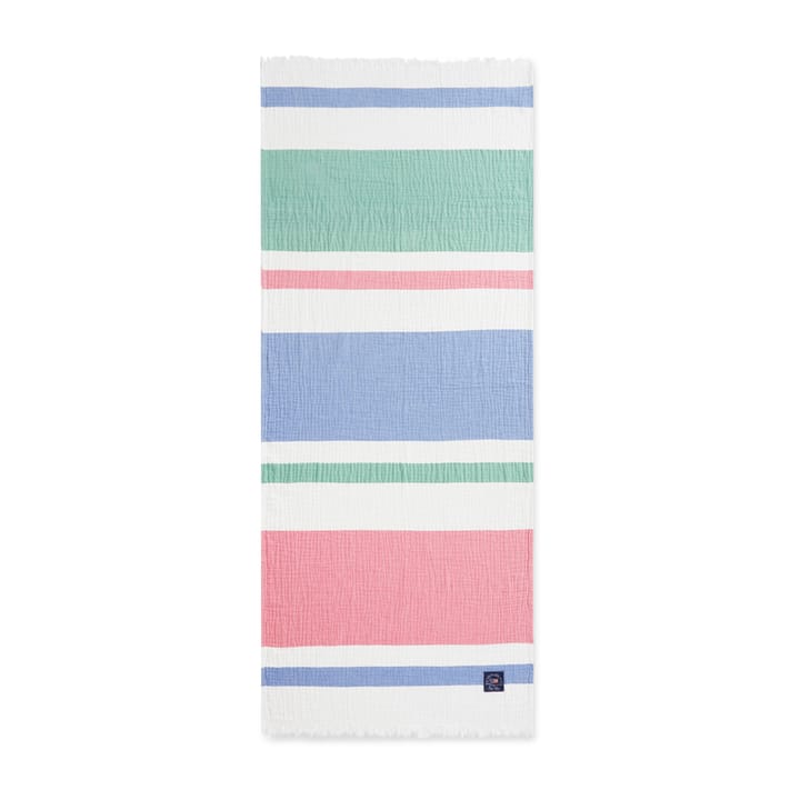 Striped våfflad bomullspläd 130x170 cm, Multi Lexington