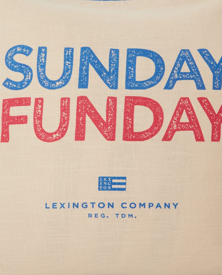 Sunday Funday Printed kuddfodral 50x50 cm, Beige-blå-rosa Lexington