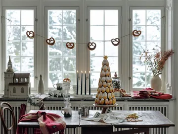 The merrier kökshandduk 50x70 cm - Vit-röd-grön - Lexington