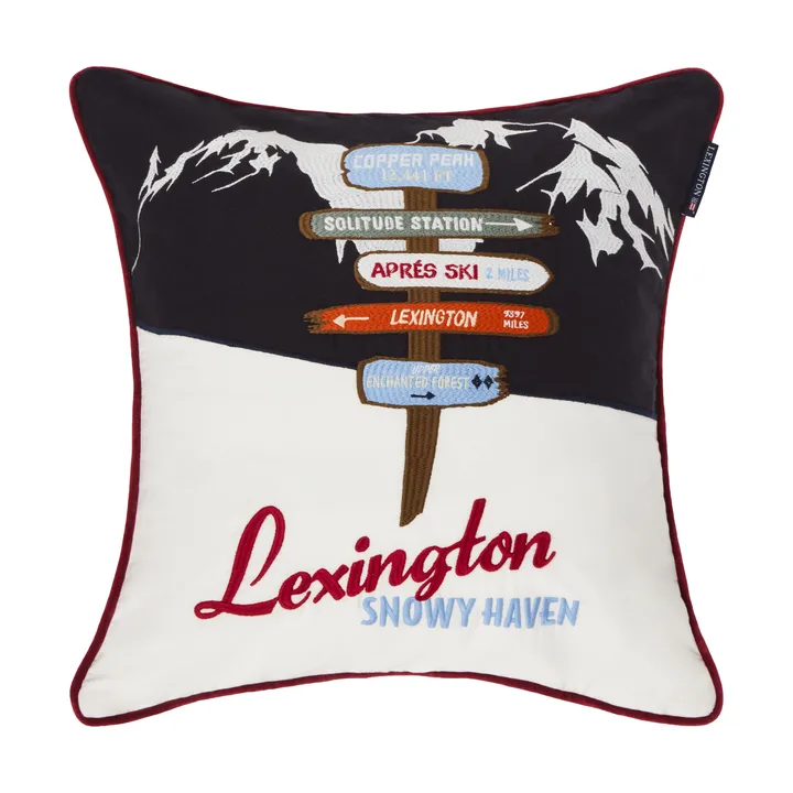 The Sign kuddfodral - Navy-white-multi, 50x50 cm - Lexington