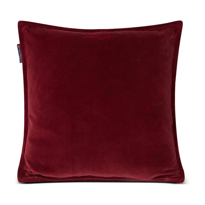 Velvet kuddfodral med kant 50x50 cm - Dark red - Lexington