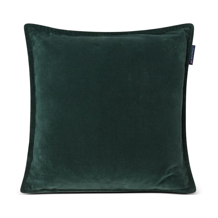 Velvet kuddfodral med kant 50x50 cm - Green - Lexington
