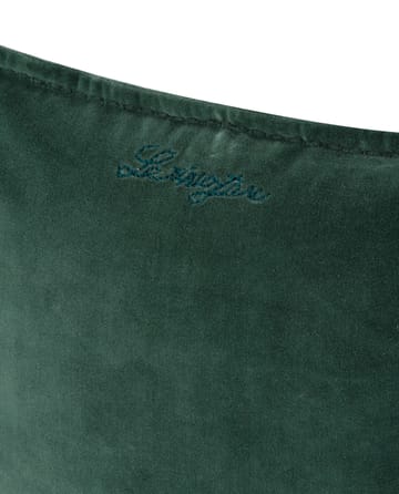 Velvet kuddfodral med kant 50x50 cm - Green - Lexington
