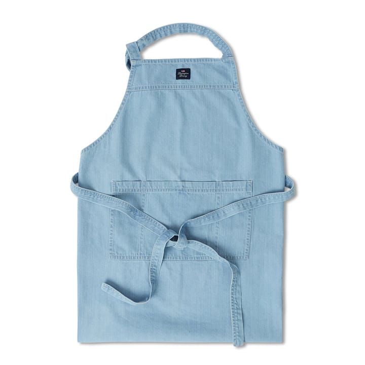 Washed denim förkläde 80x105 cm - Light blue Denim - Lexington