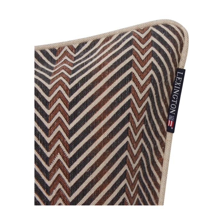 Zig Zag Printed kuddfodral 50x50 cm, Brown-beige Lexington