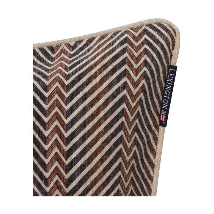 Zig Zag Printed kuddfodral 50x50 cm - Brown-beige - Lexington