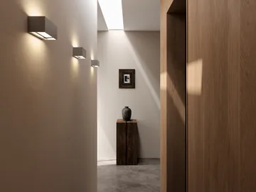 Linea W1 vägglampa switch tune - Titanium, 7x15 cm - Light-Point