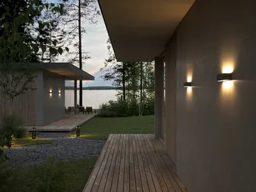 Linea W2 vägglampa switch tune - Black, 7x30 cm - Light-Point