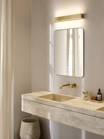 Linea W3 vägglampa switch tune - Brass, 7x60 cm - Light-Point