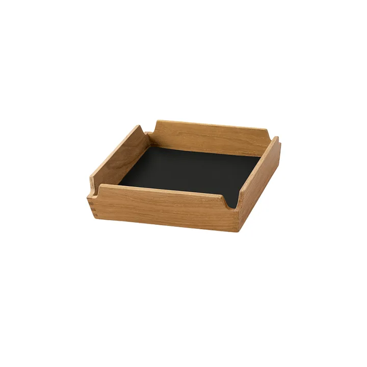 Airy Nupo bricka - Black ink-teak, mini - LIND DNA