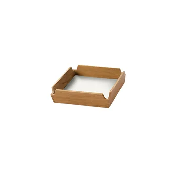 Airy Nupo bricka - Pure white-teak, mini - LIND DNA