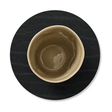 Buffalo glasunderlägg vändbar circle 1 st - svart-natur - LIND DNA