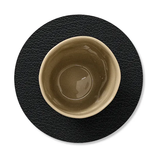 Bull glasunderlägg circle, svart LIND DNA