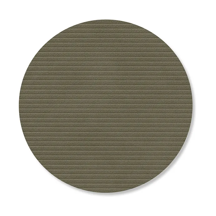 Corduroy glasunderlägg, Army green, circle LIND DNA