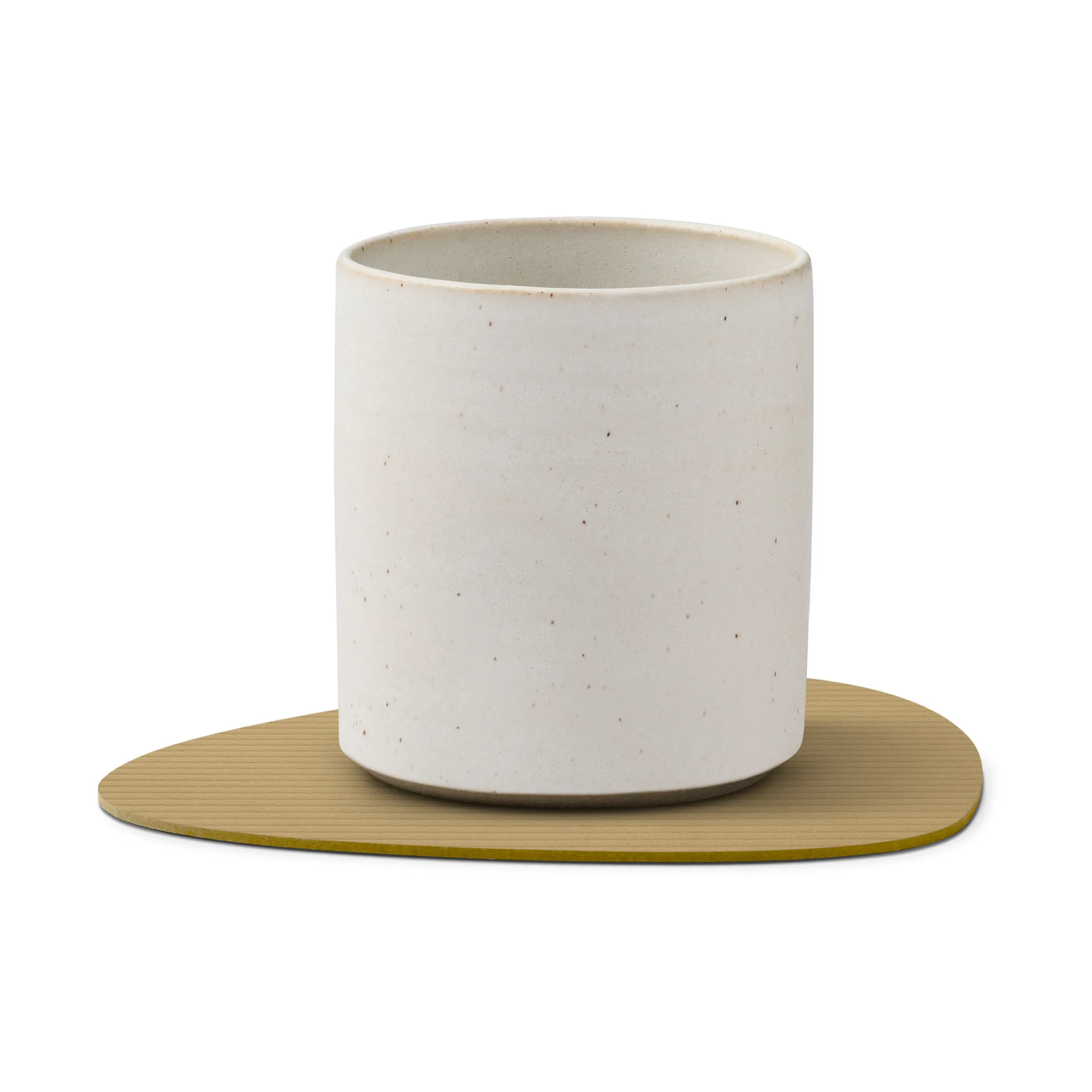 Corduroy glasunderlägg curve, Khaki LIND DNA