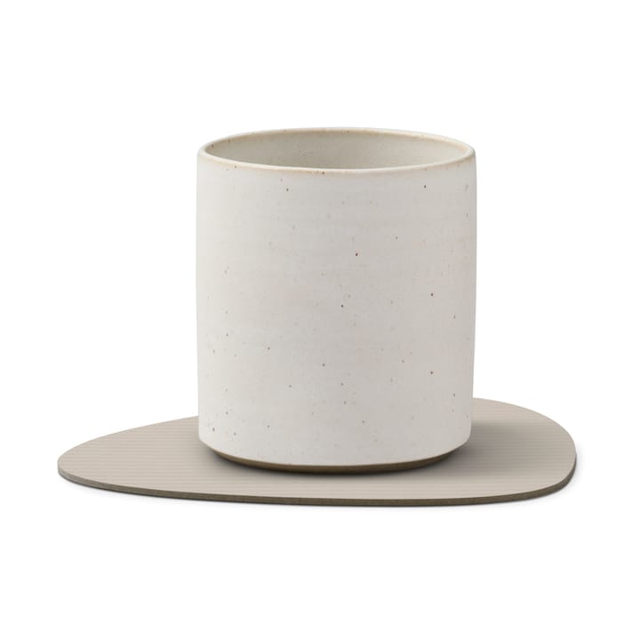 Corduroy glasunderlägg curve, Oyster White LIND DNA