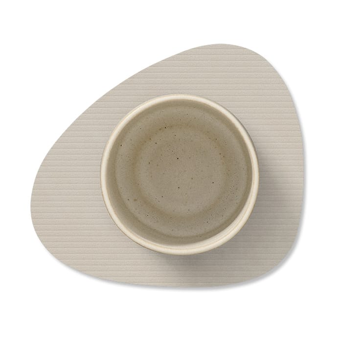 Corduroy glasunderlägg curve, Oyster White LIND DNA
